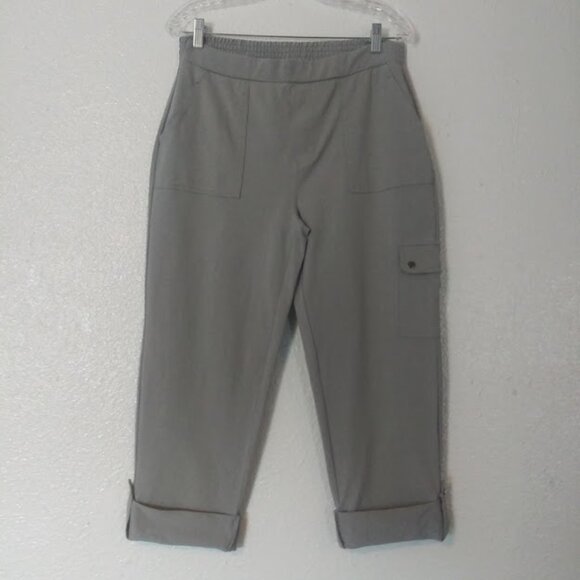 Susan Graver women's size M gray weekend crop pants - Picture 1 of 16